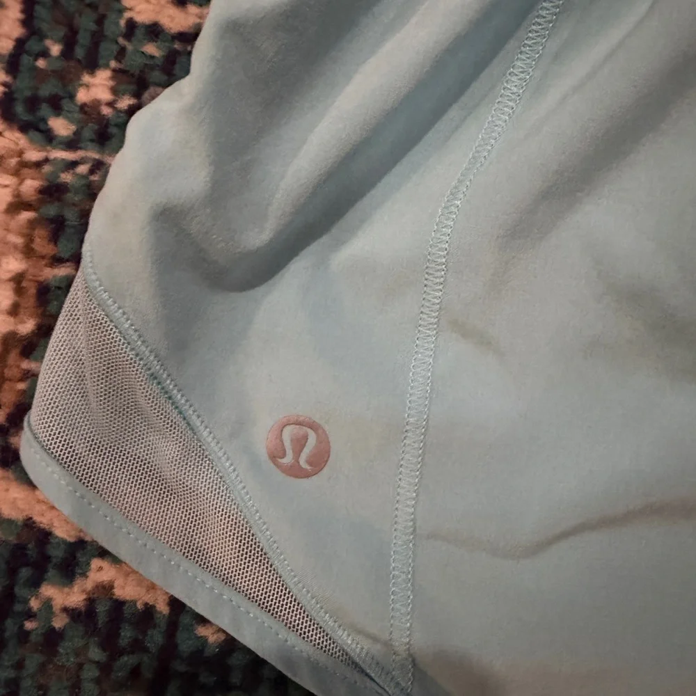 lululemon athletica light blue women’s athletic shorts